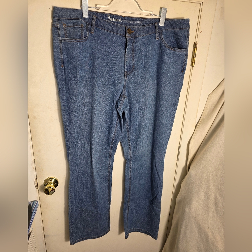 Natural Reflections Blue Jeans Plus Size 20W Bootcut